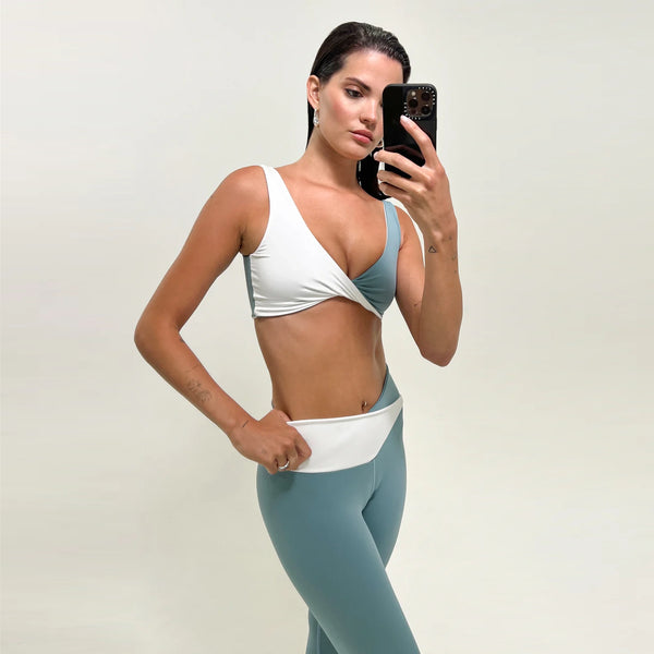 Swing Leggings Light Blue / White